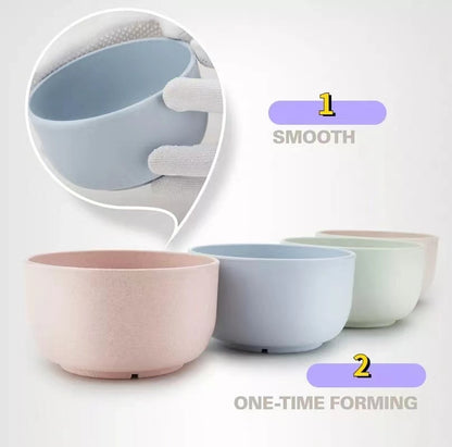 Household 4pcs Bowl Wheat Straw Environmental Protection Bowl Dinner plate Noodle Kitchen & Dining room appliances Plates