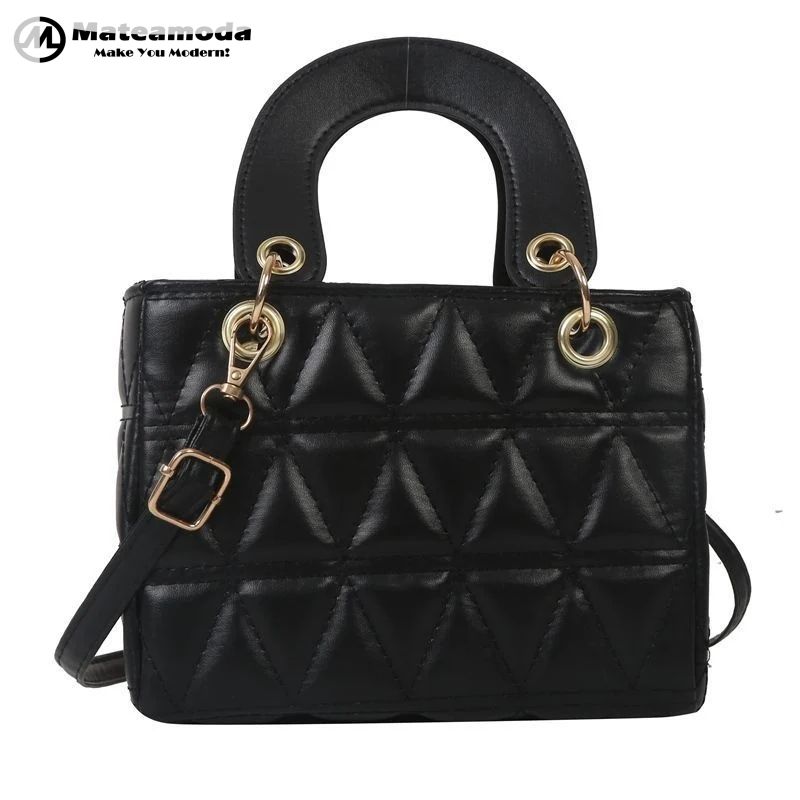 Mateamoda Sophisticated Quilted Mini Tote Bag Crossbody Bag