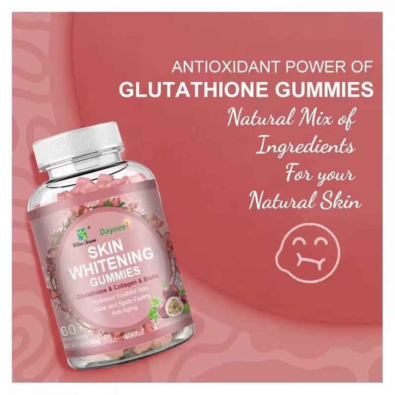 WinsTown Daynee Whitening Gummies Fudge L-Glutathione & Collagen Gummies Beauty Vitamin Anti-aging whitening gummies for Skin Supplement Youthing Glowing Skin Supplement