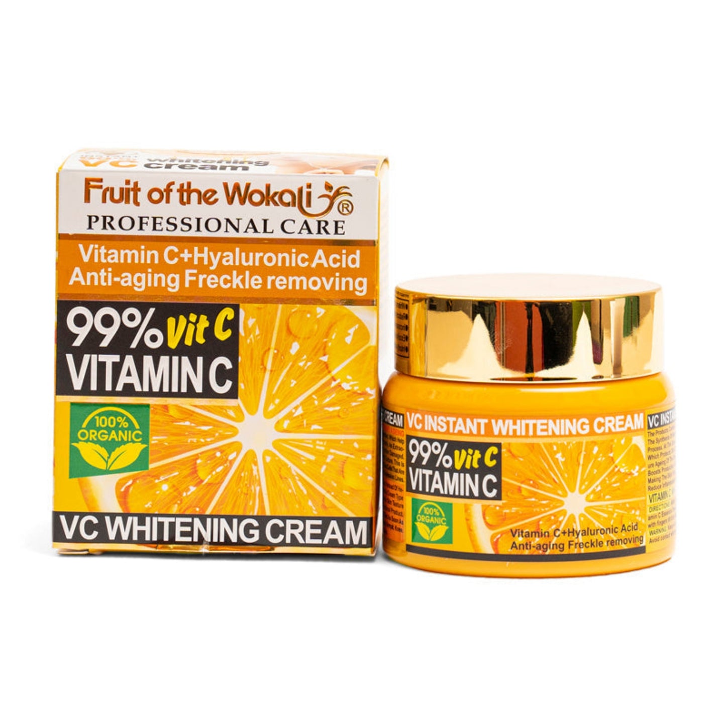 Vitamin C Whitening Cream Anti-aging Freckle Removing Brightening with Hyaluronic Acid - Fruit of the Wokali