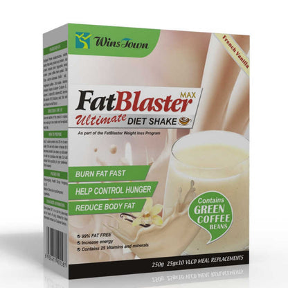 Wins Town Fatblaster Diet Shake Weight Loss Meal Replacement French Vanilla Flavor Fat Blaster
