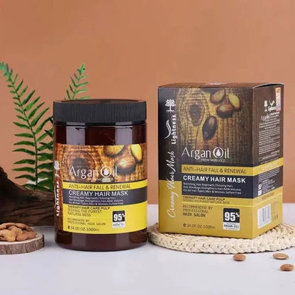 Calodia Organic Argan Oil Hair Mask Cream Repairing Dry Hair Hair-Repairing, Nourishing, Color-Protection, Refreshing, Moisturizing, Smoothing, Fluffy Macadamia Creamy Hair Mask