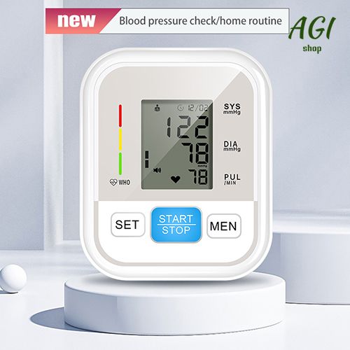 Upper Arm Blood Pressure Monitor Voice Broadcast Measurement Tool Portable LCD Digital Tonometer Sphygmomanometer Tensiometer Heart Rate Pulse Meter Health Care BP Monitor
