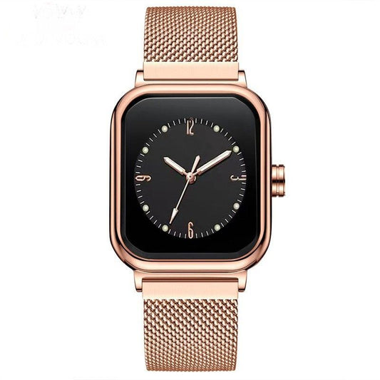 Simple mesh belt quartz women's watch fashion watch Sports Watch Quartz watch Men's Watch Trendy Night Light Watch Square watch Men's Watch