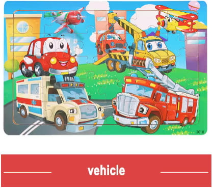 Logic Thinking Intellectual Wooden Game Puzzle Jigsaw Animal Vehicle Cartoon Early Educational Toys For Kids Children Gift