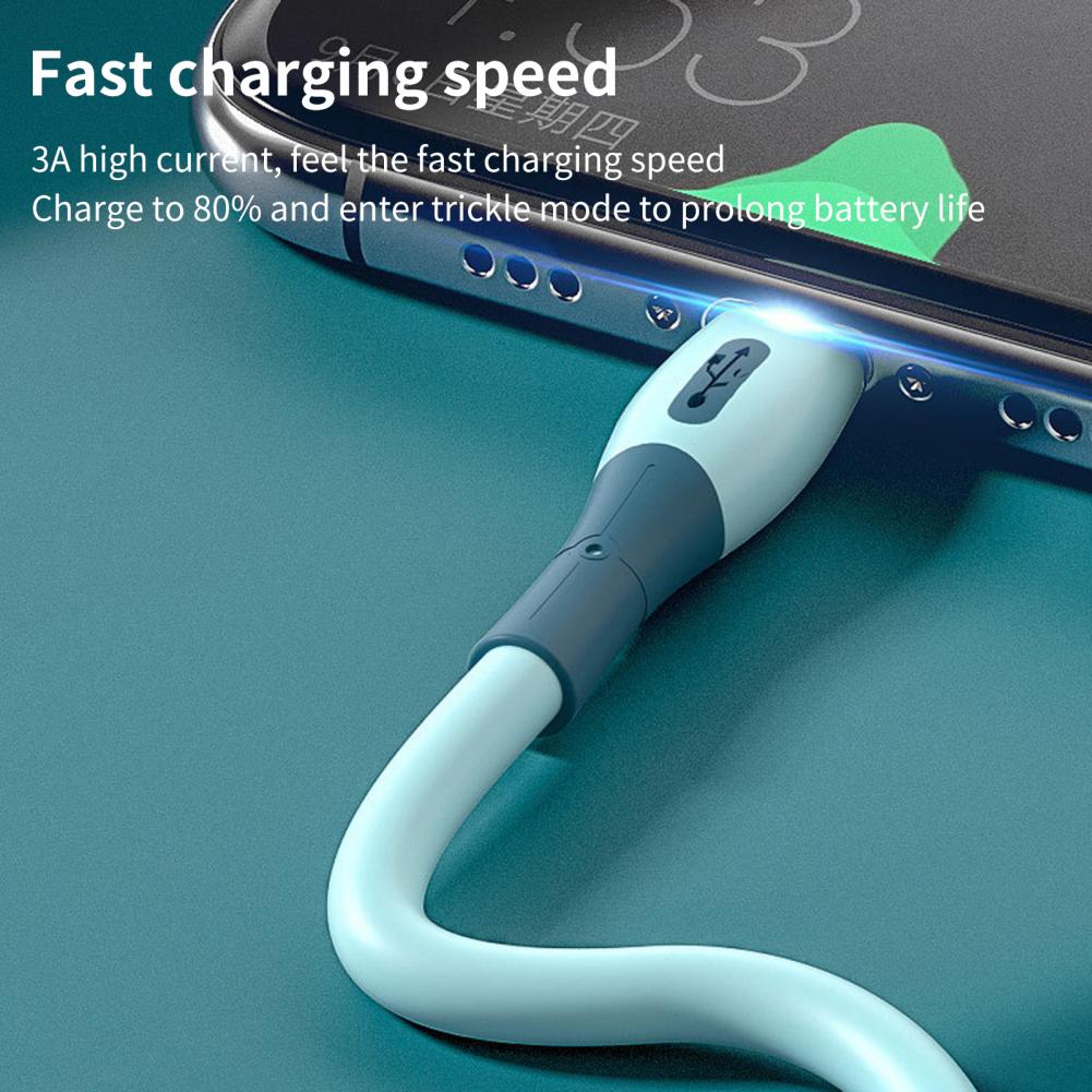 Liquid silica gel charging cables Micro USB Data Cables Fast Charging data line For Android Phone Charger Cable