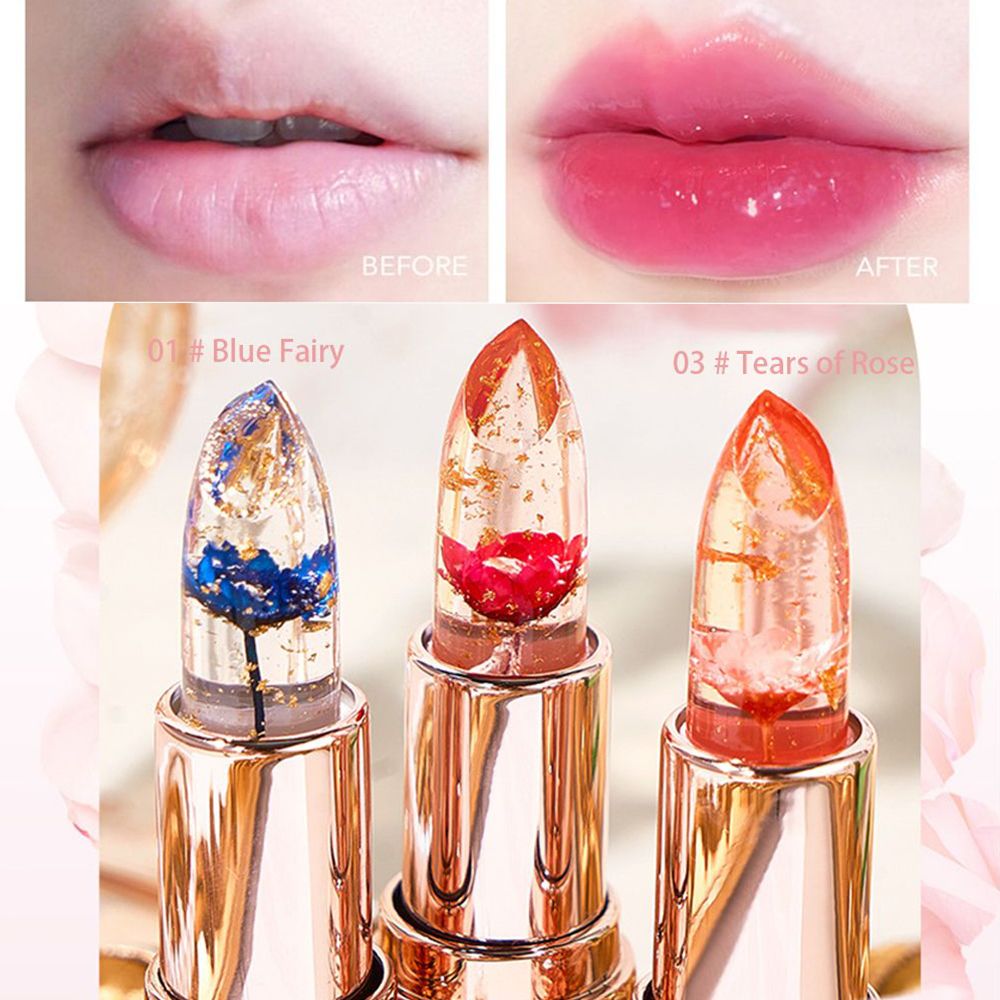 Petal jelly color changing lipstick Moisturizing, moisturizing, repairing dryness, non fading, non staining cup new lipstick color changing lipstick moisturizing, waterproof