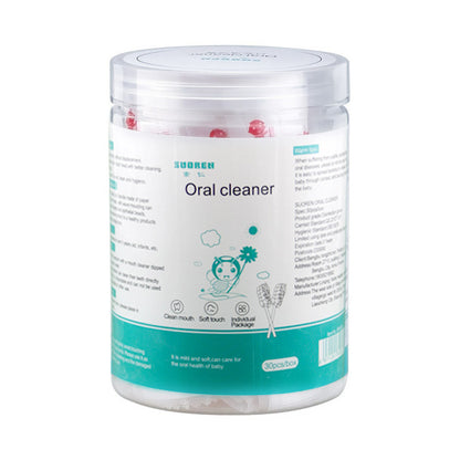 30pcs/box Baby Tongue Cleaner Disposable Gauze Toothbrush Paper Rod Infant Oral Cleaning Brush Stick Baby Oral Cleaner