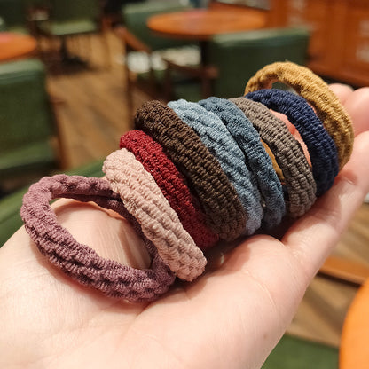 20 PCS/Set New Hair Accessories 20 Rubber Bands Women's High Elasticity Hair Tie simple Headband Wave Style Colorful Mix Headdress