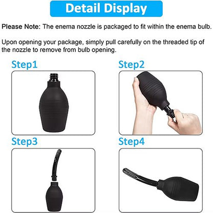 Enema Douche Clean 310ml Large Capacity Healthy Wash Flusher System for Men Women Made of Comfortable Silicone Anal Shower Reusable Vaginal And Anal Cleaner Home Tests Care