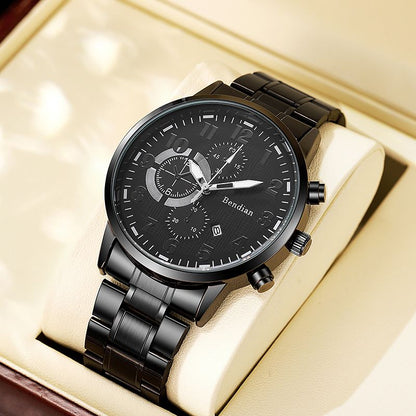 New Fashion Mens Sports Watches Luxury Fake Three Eye Six PinCalendar Quartz Wristwatch Business Watches Man Clock