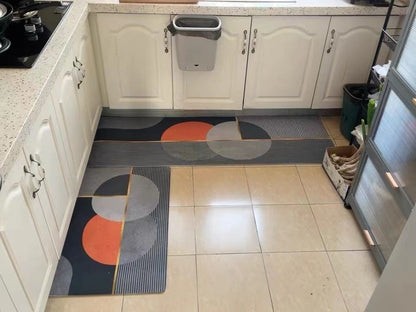 2 Pieces Kitchen Rugs Set Non Slip Kitchen Mat Rubber Backing Mat Slip Kitchen Mats Waterproof Kitchen Rug Ergonomic Comfort Standing Mat for Kitchen