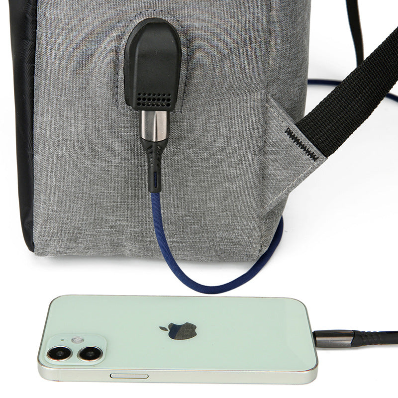 15.6" Laptop Bag Men Backpack With USB Charging Jack Large Capacity Backpack