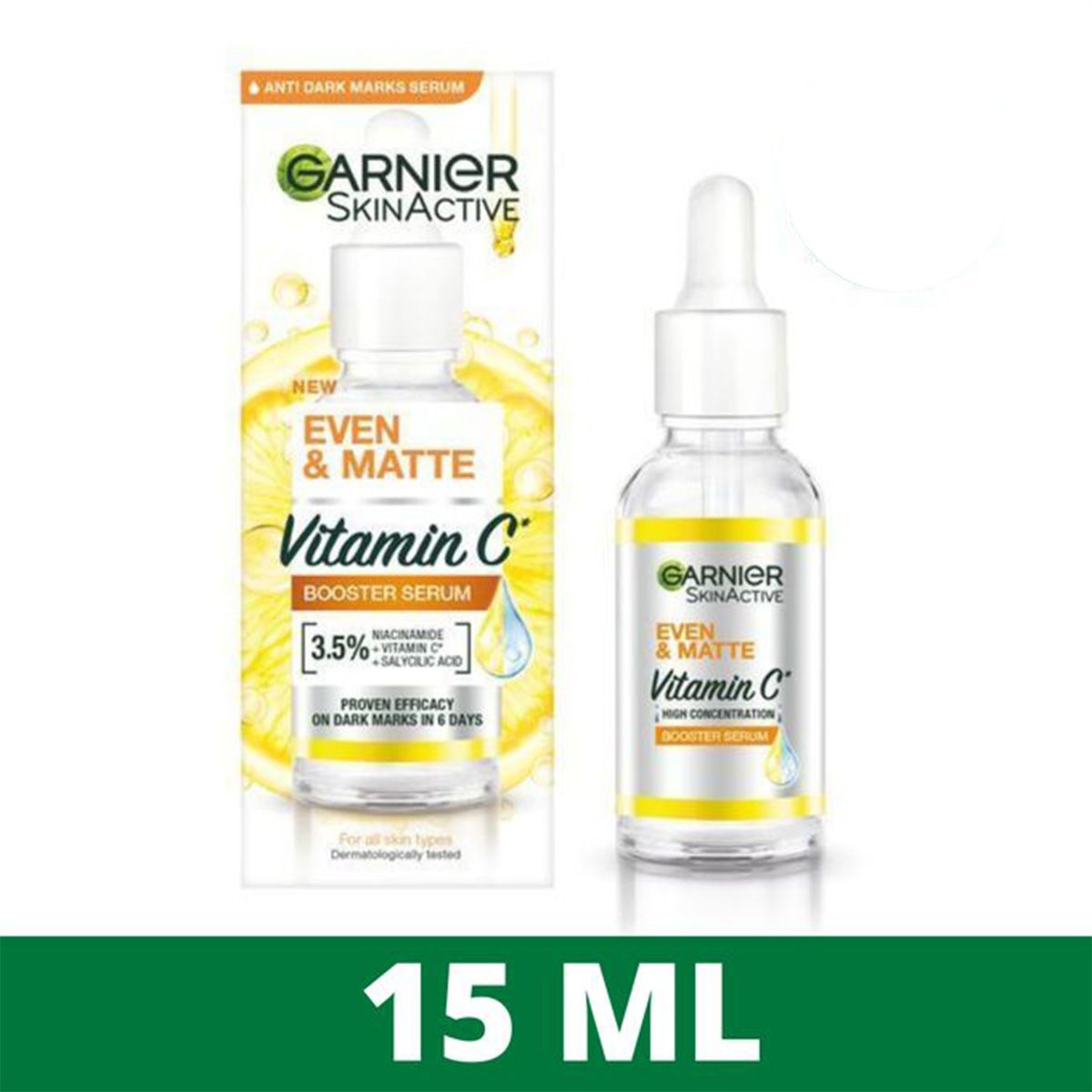 【Discounted】Garnier Even & Matte Vitamin C Booster Serum 15ml