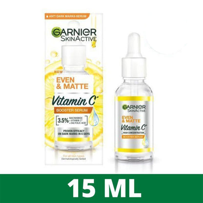 【Discounted】Garnier Even & Matte Vitamin C Booster Serum 15ml