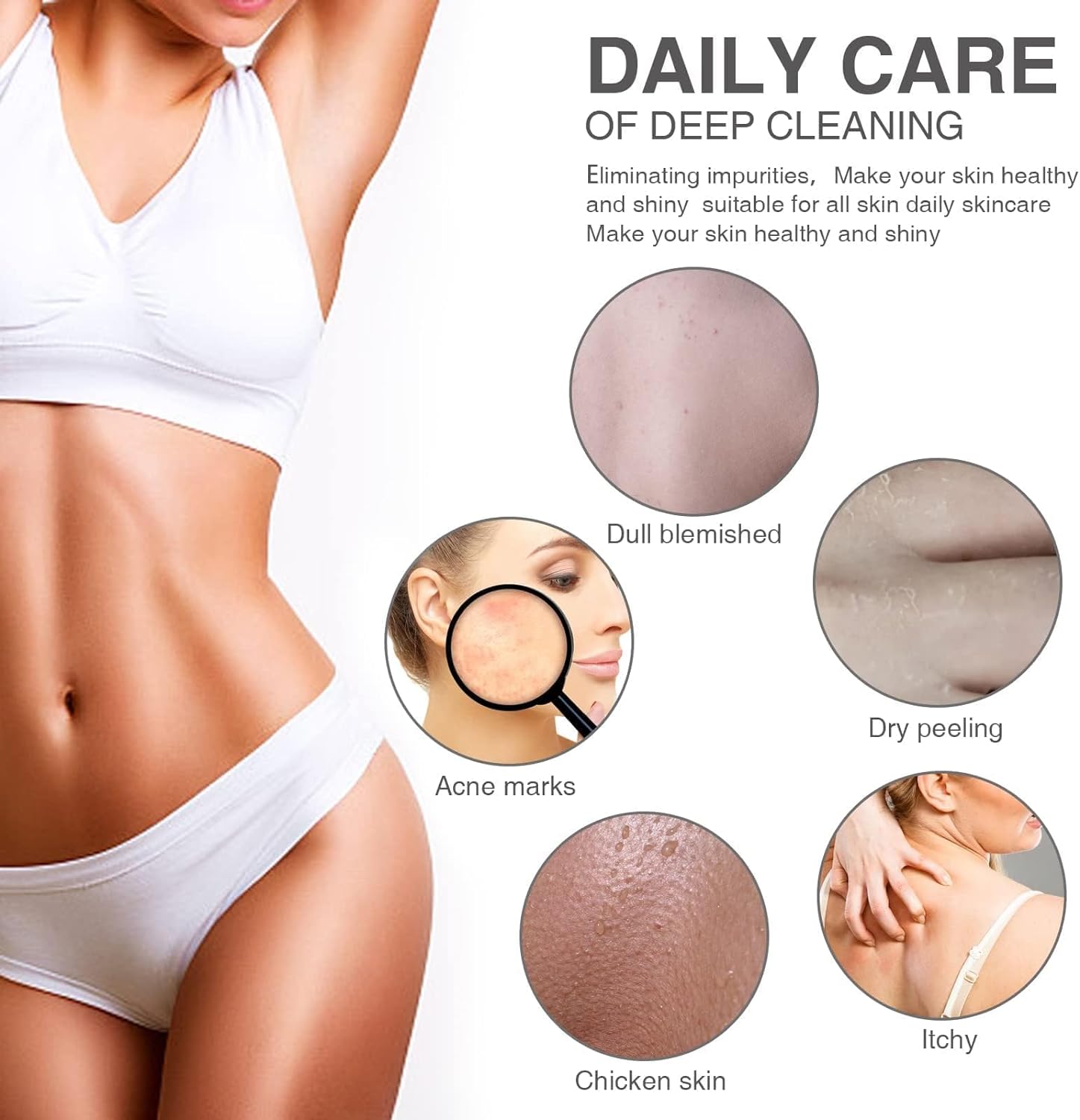 3 Pieces African exfoliating net African Net Long Net Bath Sponge Exfoliating Shower Body Scrubber Back Scrubber Skin Smoother,Great for Daily Use