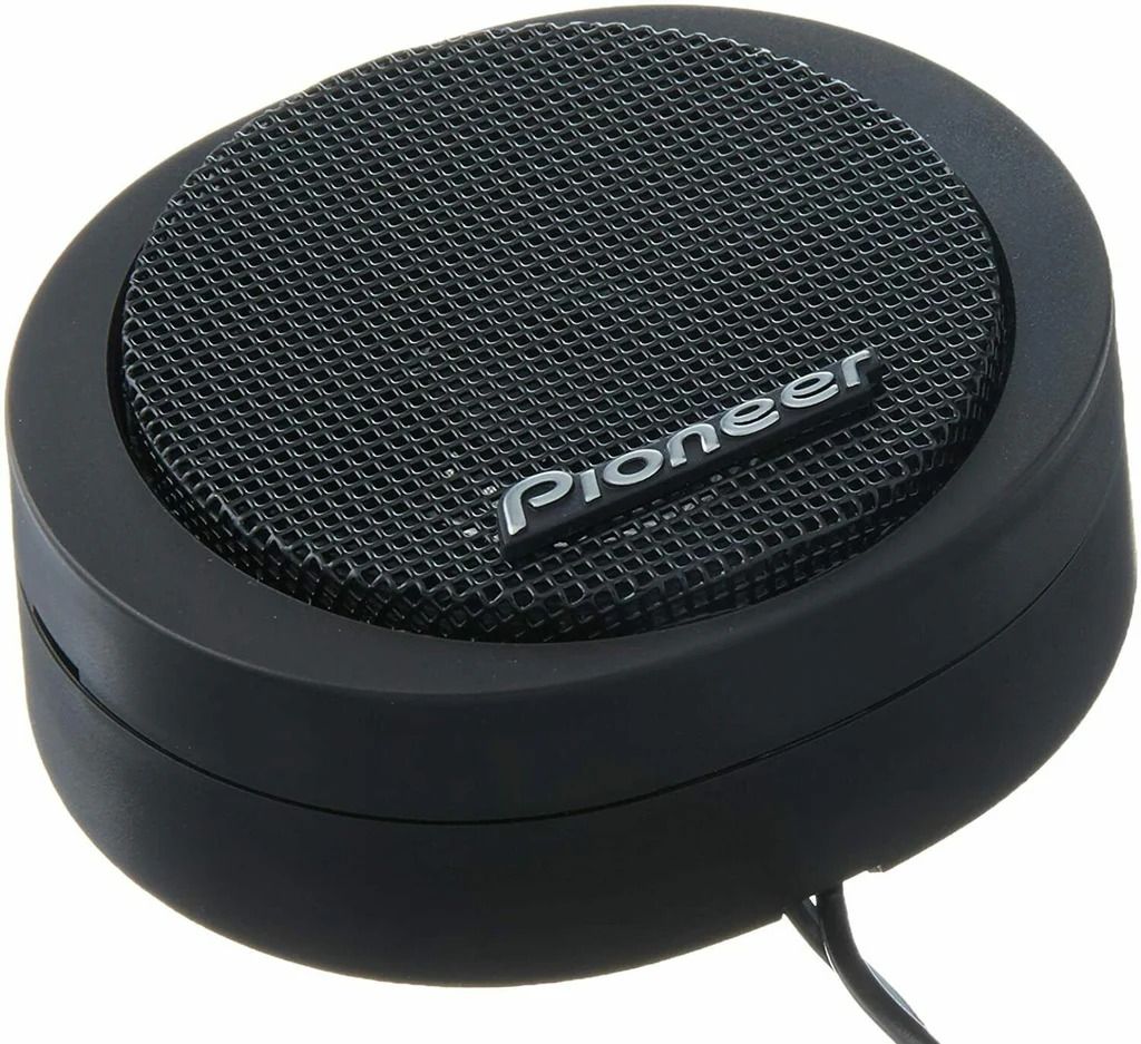 Pioneer TS-S20 200W High Power Car Tweeter Speaker System – 3/4'' Dome, Super Clear Sound, 20mm Mini Metal Dome Tweeters, Black, Universal Fit for Car Audio Upgrade, Crisp Treble, Durable Design