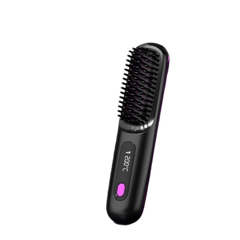 Hot Comb New wireless straight hair comb, rechargeable ceramic electronic comb MINI straightener, portable and non damaging hair comb