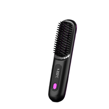 Hot Comb New wireless straight hair comb, rechargeable ceramic electronic comb MINI straightener, portable and non damaging hair comb