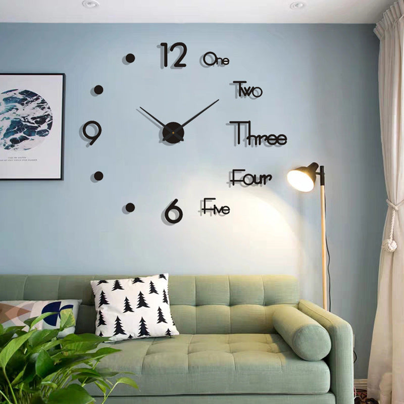 3d Wall Clock Luminous Creative Modern Concise Acrylic DIY Wall Clocks Home Decoration