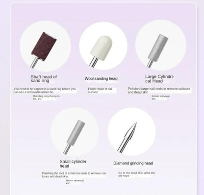 2in1 Electric Nail Drill with UV Lamp Rechargeable Manicure Pedicure Set For UV GEL Fast Curing