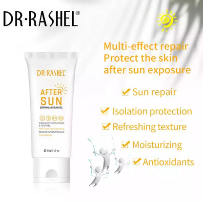 Dr. Rashel After Sun Soothing and Cooling Gel with Aloe Vera & Vitamin E Reduce Sun Burn Cells Cream After Exposure