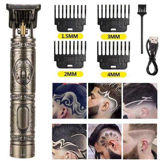 Professional Hair Trimmer Wireless USB Electric Hair Clipper Beard Shaver New Arrival Rechargeable Hair Cutting Machine Barber For Men Haircut Electric Shaver Hair Cutting Tools
