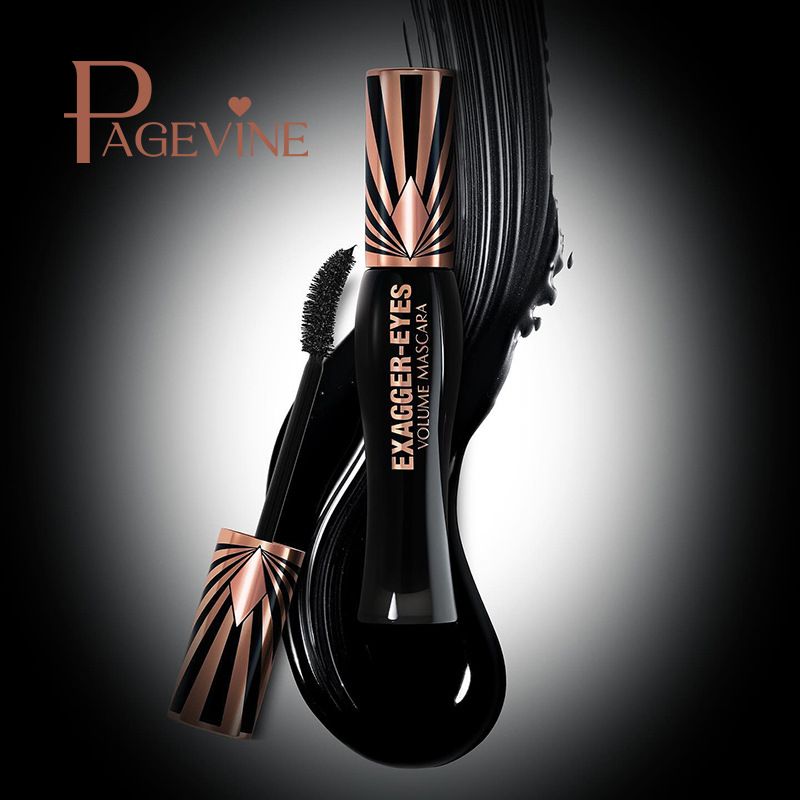 PAGE VINE Plump eye black for women waterproof, thick, slender, curly eye black makeup 4D Mascara