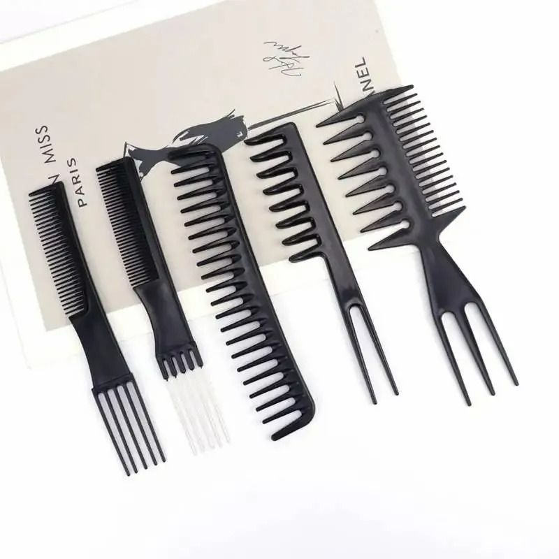 11Pcs Hair Comb Hairdresser Brush Black Plastic Hairbrush Hair Styling Tail Comb Mini Salon Hair Tools