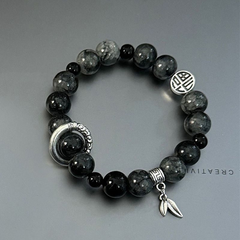 New Ice Cracked Bead Bracelet Men's High-end Bracelet Fashionable Trendy Men's And Women's Bracelets Exquisite Beautiful Bracelets Versatile Accessories Suitable For Gift