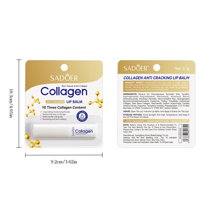 Collagen Lip Balm Lasting Moisturizing Anti Cracking Repair Nourishing Improve Hydration Plumping Lipstick Skin Care