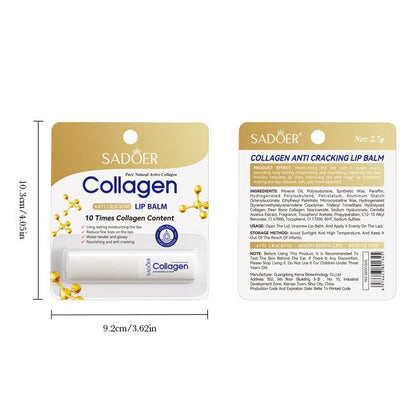Collagen Lip Balm Lasting Moisturizing Anti Cracking Repair Nourishing Improve Hydration Plumping Lipstick Skin Care