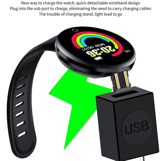 RichRipple D18 Smart Watch Heart Rate/Blood Pressure/Blood Oxyge Monitor Smart Bracelet Wristband Fitness Tracker Waterproof