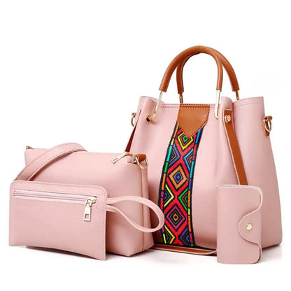 4 PCS Women Bags Handbags Ladies Bags Purse Shoulder Bags Tote Bags Hobo Bags