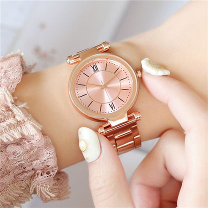 Women Watches Simple And Elegant Lady Wrist Watches Female Business Stainless Steel Casual Fashion Ladies Wristwatch Luxury Quartz Watch Valentine's Day Gift