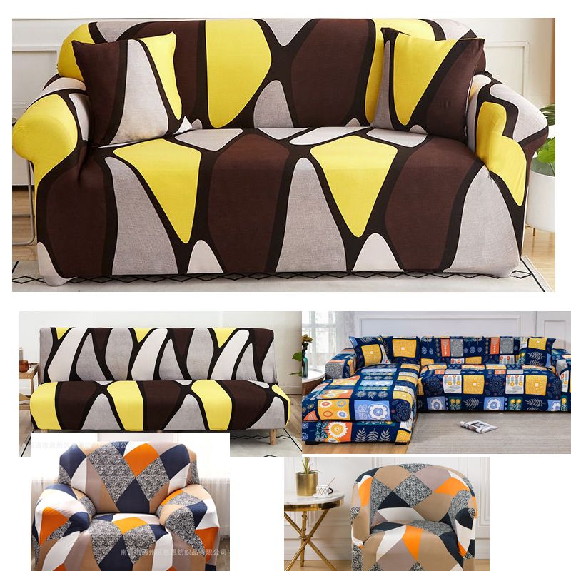 Sofa Cover Elastic Stretch Sofa Slipcovers Pillow case Sofa Covers with Anti-Slip Foams, Washable Furniture Protector for Kids, Pets for Living Room Couch Slipcover L shape Armchair Cover