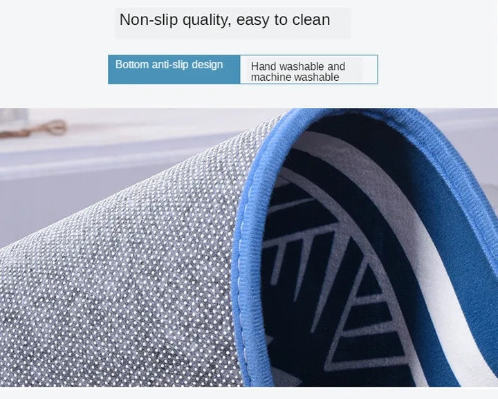 2 Pieces Kitchen Rugs Set Non Slip Kitchen Mat Rubber Backing Mat Slip Kitchen Mats Waterproof Kitchen Rug Ergonomic Comfort Standing Mat for Kitchen