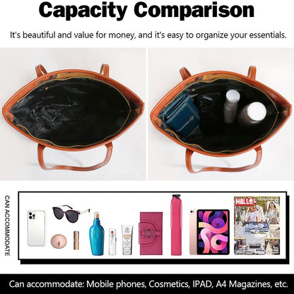 Ladies Large-capacity Handbag Women Geometric Color-blocked Bag PU Synthetic Leather Bag