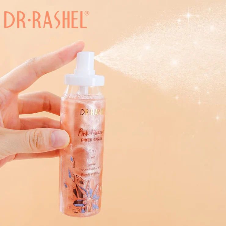 DR. RASHEL Lightweight & Moisturizing Pink Makeup Fixer Spray