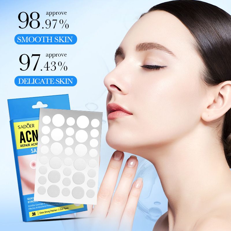 36 Patch Acne Patch Facial Acne Patch Strong Adhesive SADOER Day and Night Facial Invisible Acne Cleansing Repair Water Colloid Acne Removing Patch