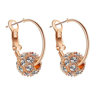 Chinese Style Creative Crystal Diamond Ball Earrings, Colorful Diamond Small Earrings, Lucky Ball Earrings, Transport Bead Earrings, Colorful Earrings, Wholesale