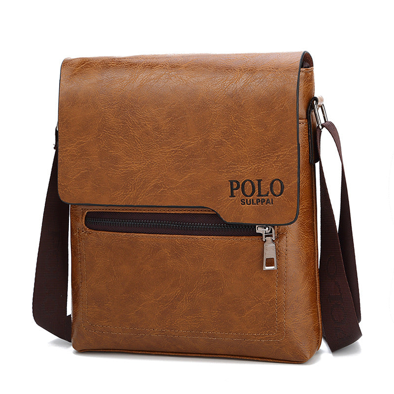 Male PU leather single shoulder bag fashion shoulder bag business bag men's crossbody bag business cross-body sling bag