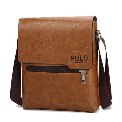 Male PU leather single shoulder bag fashion shoulder bag business bag men's crossbody bag business cross-body sling bag