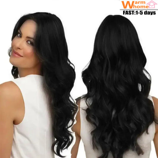 Premium Curly Long Wigs for Black Women Wavy Curly Hair Synthetic Hair Ladies Long Curly Wigs 25inch Long Curly Wigs Hair Girls First Hair