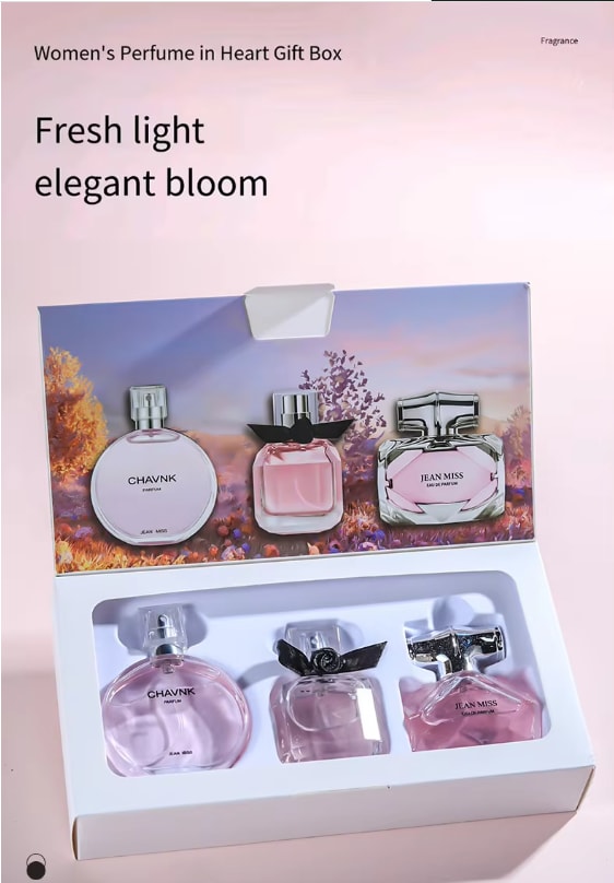 Best Sale 3PCS Custom Luxury Ladies Perfume Flowers Set 30ml*3 Perfume Bottles Birthday Christmas Party Dating Perfume Gift Set