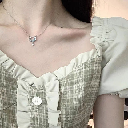 Silver Dream Chasing Star River Moon Necklace Women's Light Luxury Fashion Necklace Versatile Collar Chain