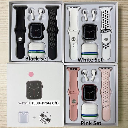 RichRipple T55 Pro Max 2 in 1 Smart Watch&Earphones Men Women Bluetooth Calling Blood Pressure Heart Rate Monitor Sports Fitness Bracelet Smartwatch+Free Gift Bluetooth Earphone