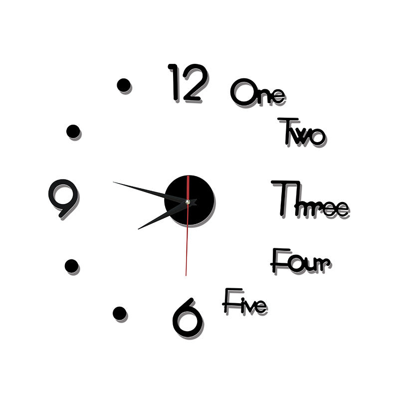 3d Wall Clock Luminous Creative Modern Concise Acrylic DIY Wall Clocks Home Decoration