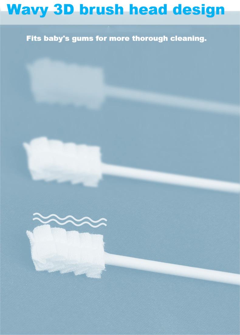 30pcs/box Baby Tongue Cleaner Disposable Gauze Toothbrush Paper Rod Infant Oral Cleaning Brush Stick Baby Oral Cleaner
