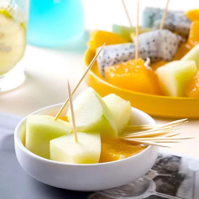 1000PCS Disposable Double Headed Toothpicks Natural Bamboo Floss Home Kitchen Restaurant Hotel Portable Teeth Cleaning Tool